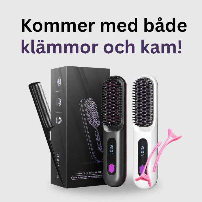 Glomira Bärbar stylingborste - GlowPro