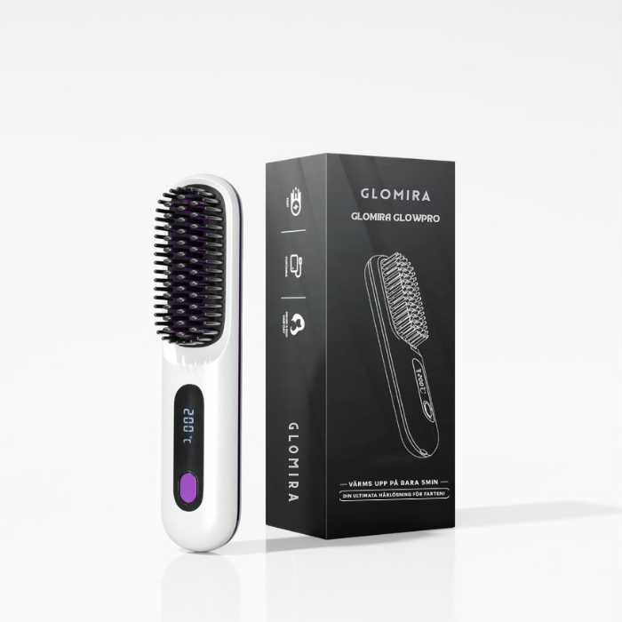 Glomira Bärbar stylingborste - GlowPro